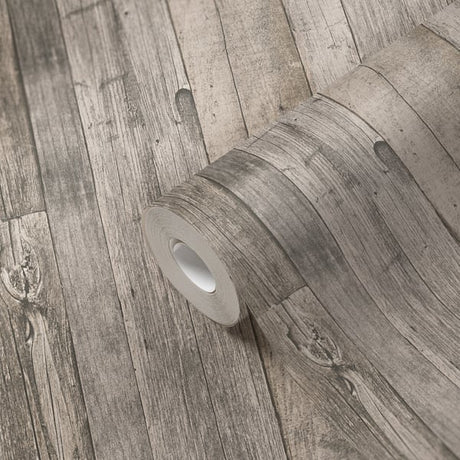 Galerie WW22213 Beige Cream Black Reclaimed Wood Effect Motif - Eade's Wallpaper