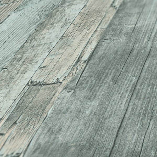 Galerie WW22214 Green Drift Wood Effect Motif - Eade's Wallpaper