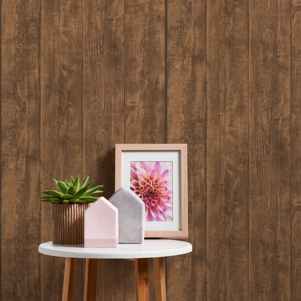 Galerie WW22216 Brown Vintage Wood Effect Motif - Eade's Wallpaper