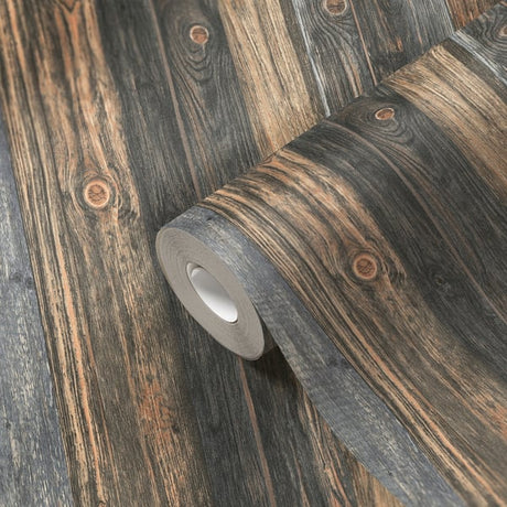 Galerie WW22217 Beige Brown Grey Wood Knots Effect Motif - Eade's Wallpaper