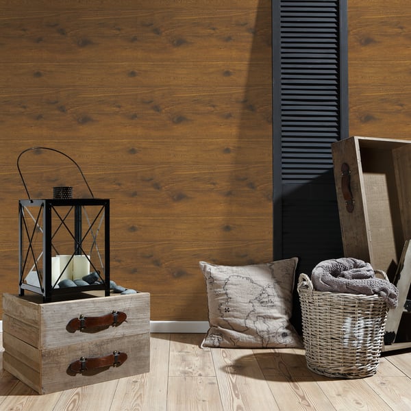 Galerie WW22218 Brown Forest Wood Effect Motif - Eade's Wallpaper