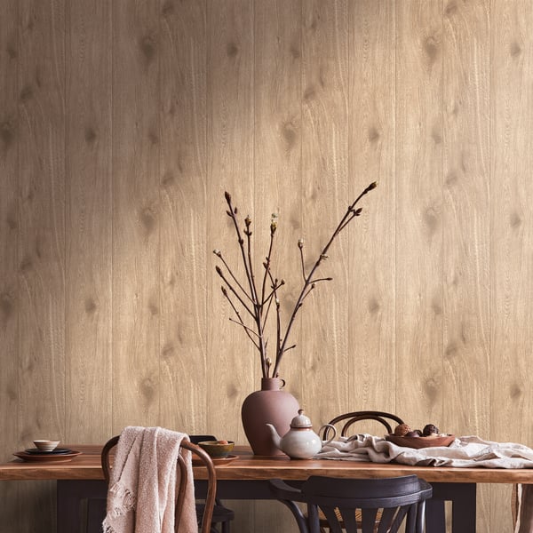 Galerie WW22219 Beige Brown Forest Wood Effect Motif - Eade's Wallpaper