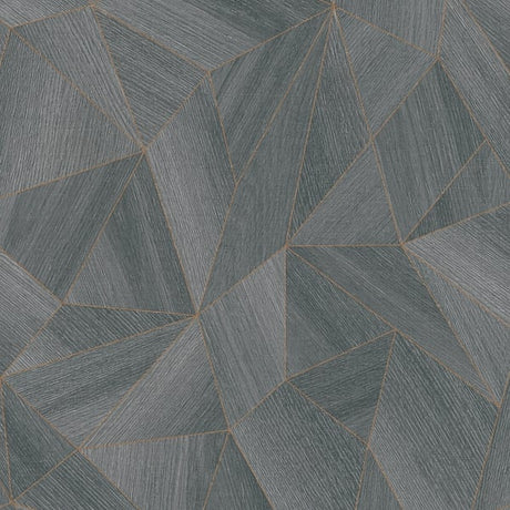 Galerie WW22221 Grey Black Geometric Wood Effect Motif - Eade's Wallpaper