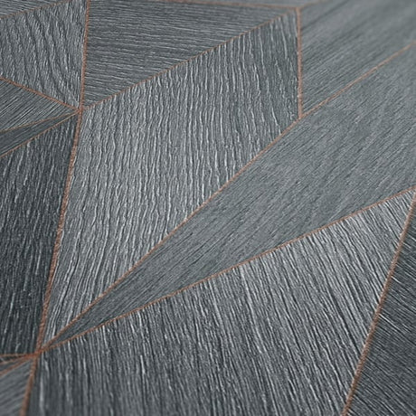 Galerie WW22221 Grey Black Geometric Wood Effect Motif - Eade's Wallpaper