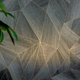 Galerie WW22221 Grey Black Geometric Wood Effect Motif - Eade's Wallpaper