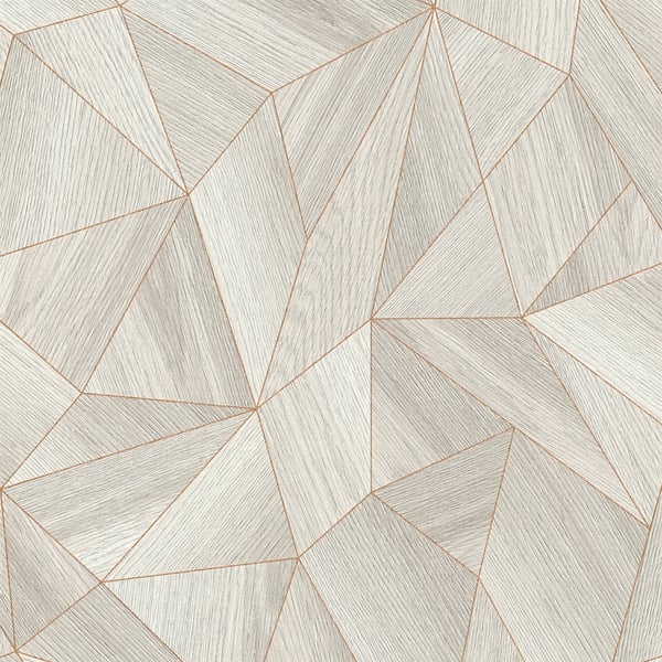 Galerie WW22222 Grey Metallic Geometric Wood Effect Motif - Eade's Wallpaper