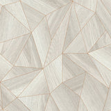 Galerie WW22222 Grey Metallic Geometric Wood Effect Motif - Eade's Wallpaper