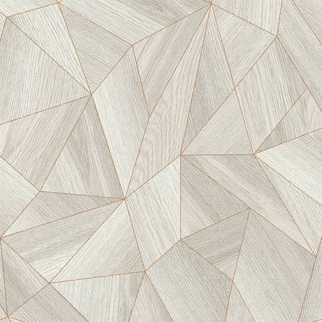 Galerie WW22222 Grey Metallic Geometric Wood Effect Motif - Eade's Wallpaper