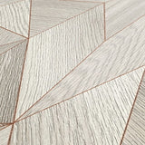 Galerie WW22222 Grey Metallic Geometric Wood Effect Motif - Eade's Wallpaper