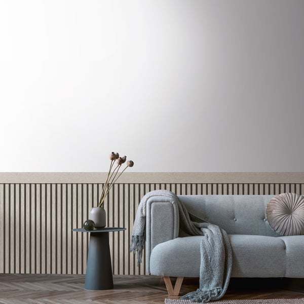 Galerie WW22225 White Grey Black Dado Panel Effect Motif - Eade's Wallpaper