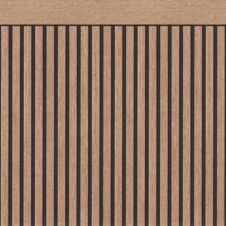 Galerie WW22227 Brown Black Dado Panel Effect Motif - Eade's Wallpaper