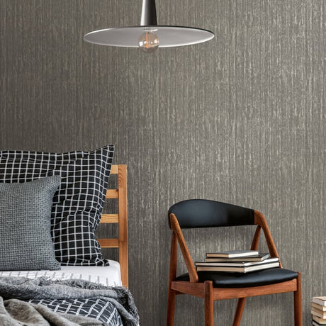 Galerie WW22231 Brown Metallic Black Forest Texture - Eade's Wallpaper
