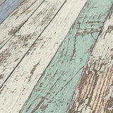 Galerie WW22234 Blue Brown White Narrow Wood Stripe Effect Motif - Eade's Wallpaper