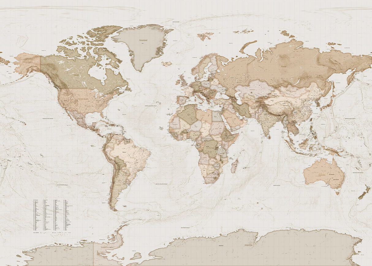 Komar X7-1015 Earth Map Wall Mural