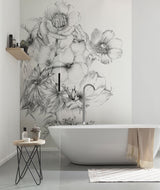 Komar XXL2-1035 Embroidered Flowers Wall Mural