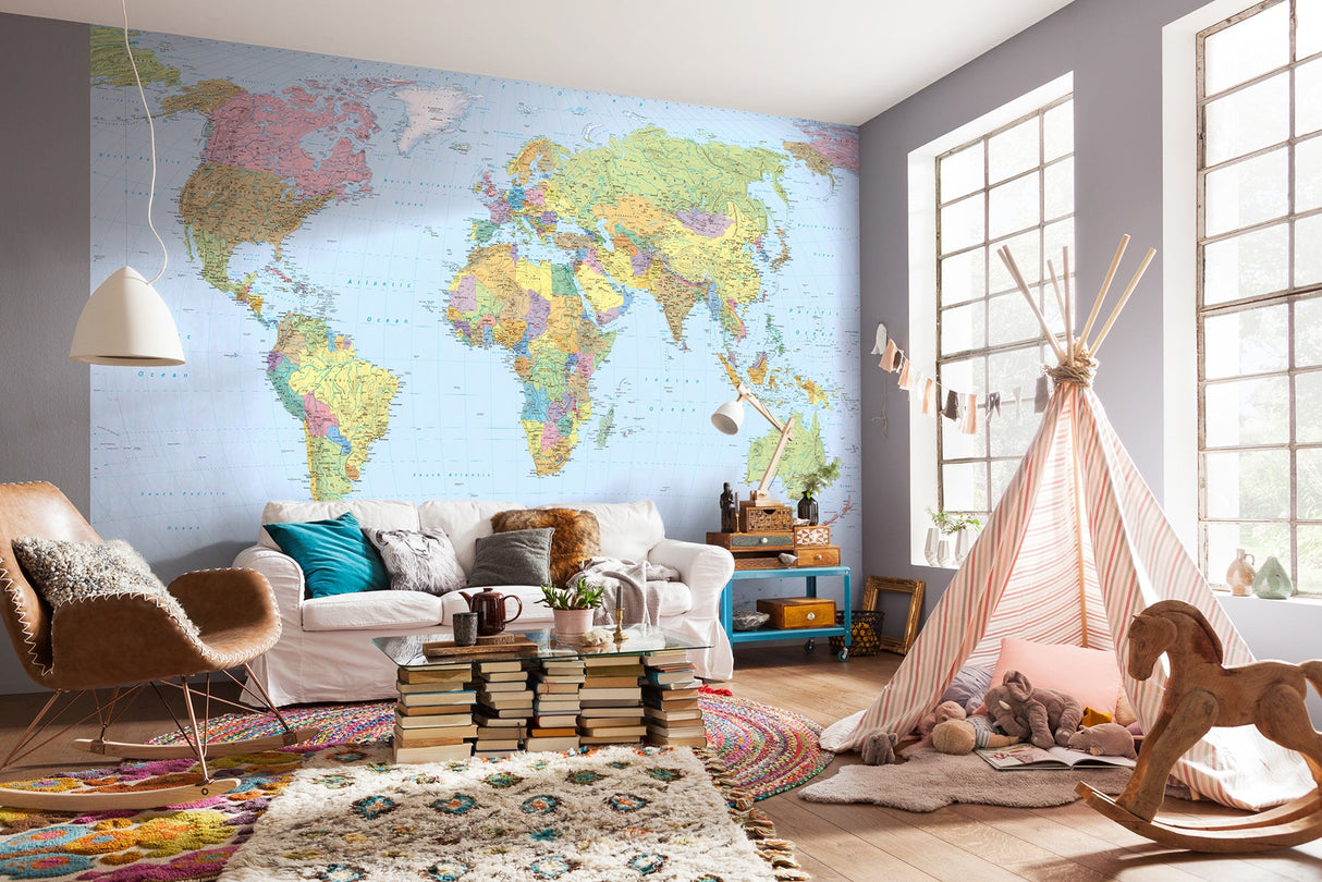 Komar XXL4-038 World Map Mural