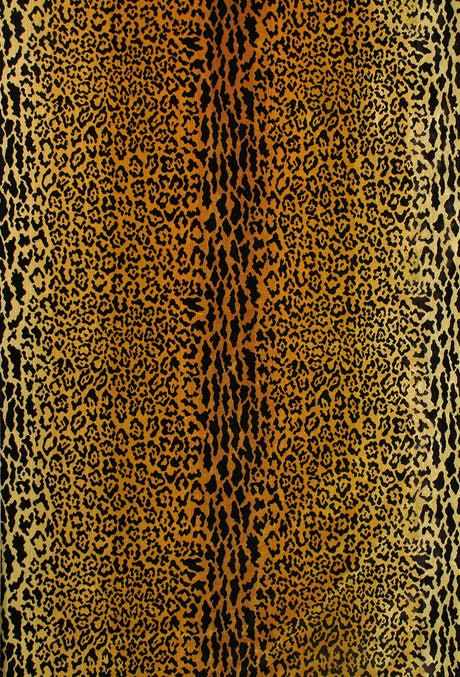 Scalamandre Y0 00010690 GOLD / BROWN LEOPARD VELVET Fabric - Eade's Wallpaper