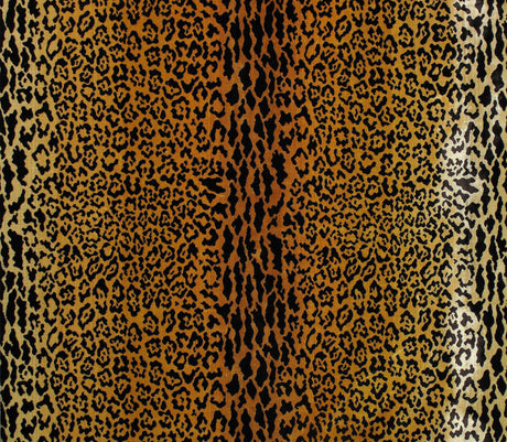 Scalamandre Y0 00010690 GOLD / BROWN LEOPARD VELVET Fabric - Eade's Wallpaper