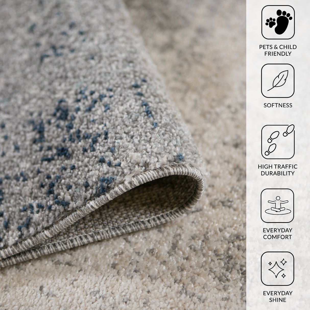 Amer Rugs YAS-2 Yasmin Contemporary /Gray Area Rug