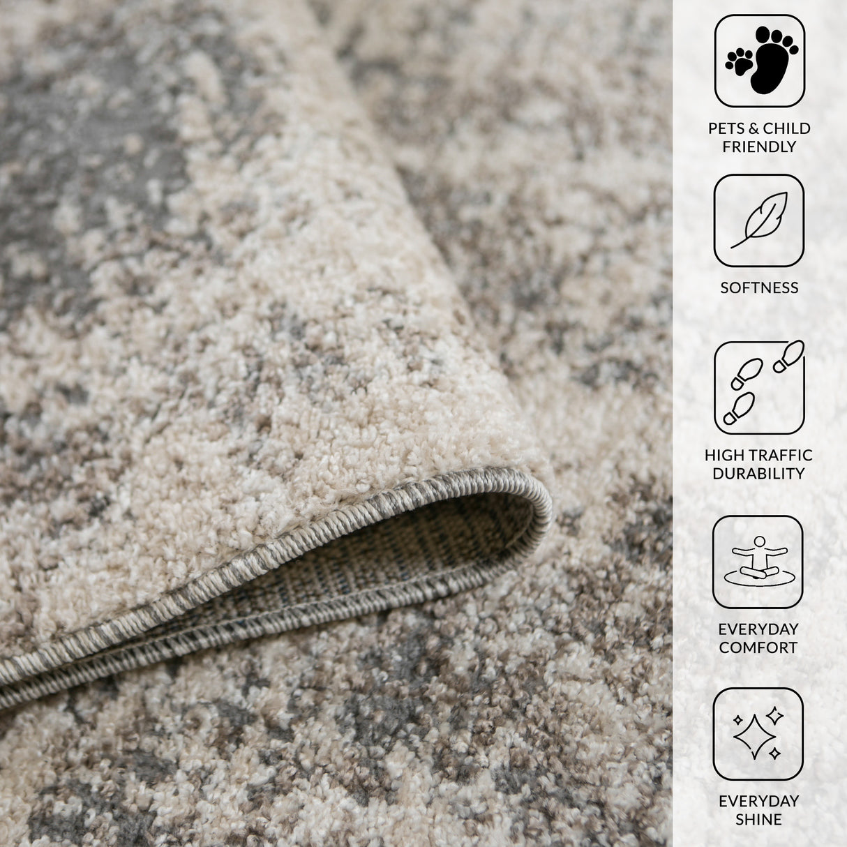 Amer Rugs YAS-3 Yasmin Contemporary /Gray Area Rug