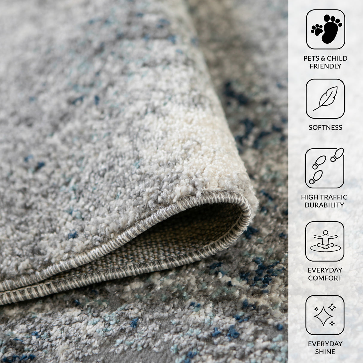 Amer Rugs YAS-4 Yasmin Contemporary Runner Rug, 2'6" X 8' Area Rug