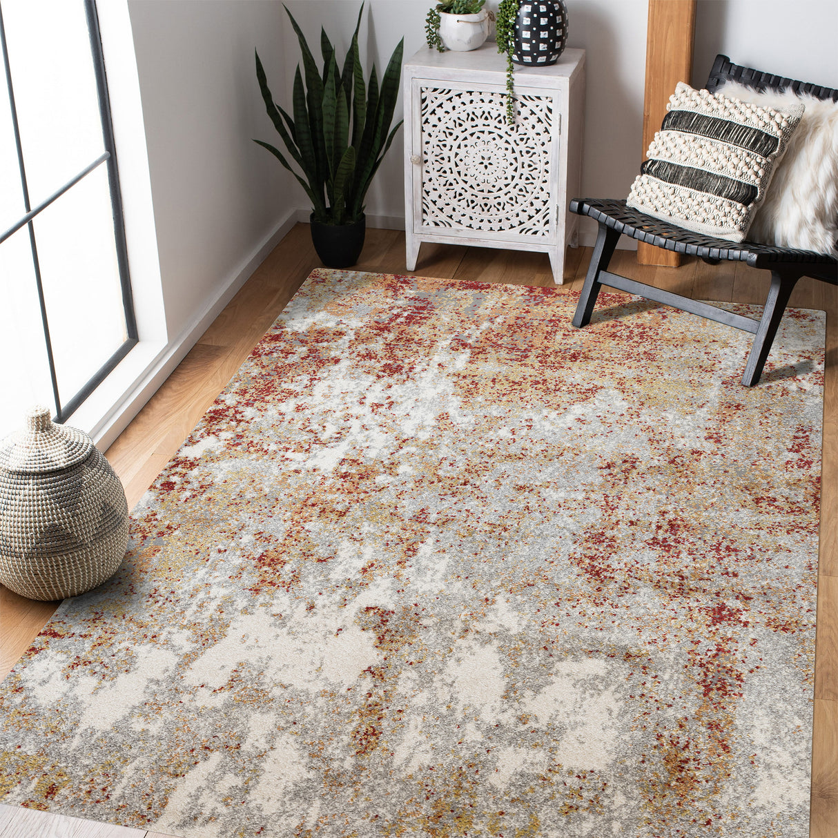 Amer Rugs YAS-6 Yasmin Contemporary /Cream Runner Rug, 2'6" X 8' Area Rug