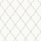 York YS9102 Graphic Trellis White & Soft Grey Wallpaper