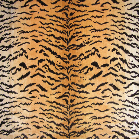 Scalamandre YS 00010691 BROWN ON GOLD TIGER - SILK Fabric - Eade's Wallpaper