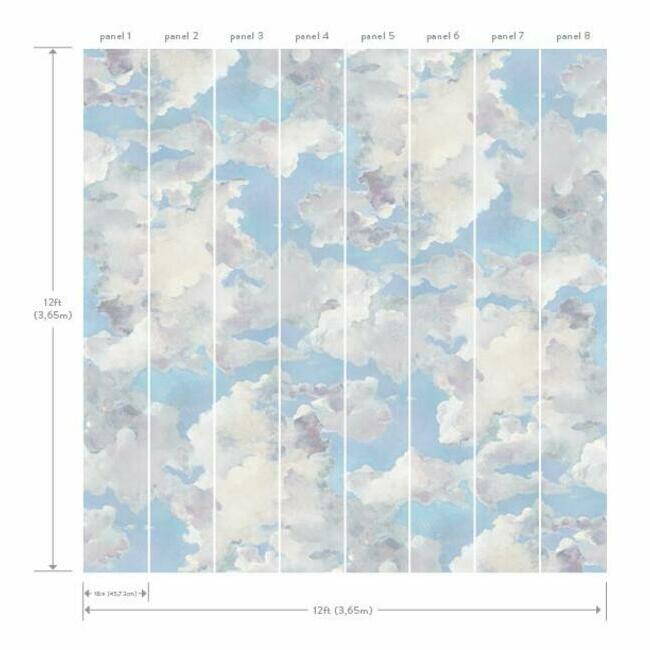 York MU0295M Cloud Over Wall Mural - Eade's Wallpaper