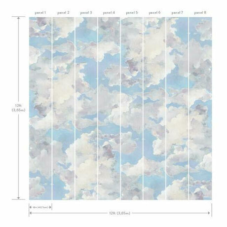 York MU0295M Cloud Over Wall Mural - Eade's Wallpaper