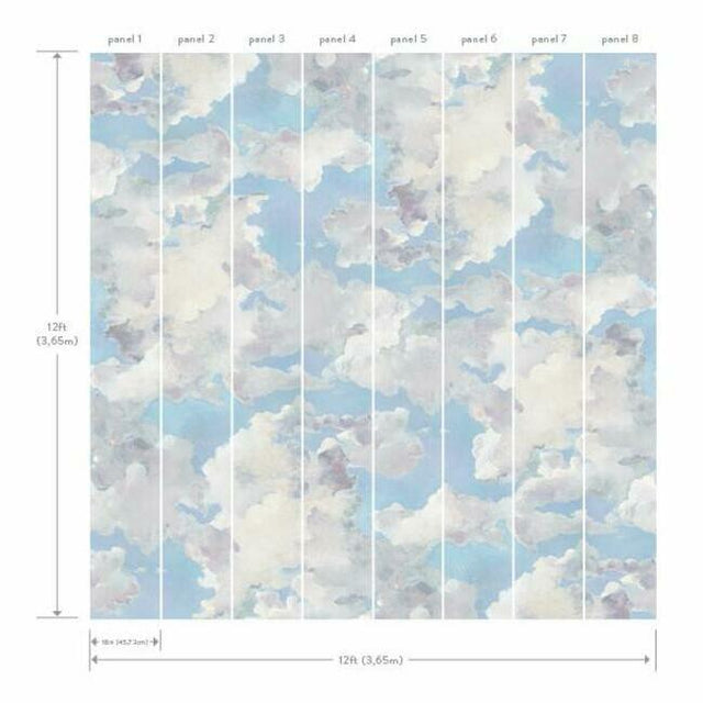 York MU0295M Cloud Over Wall Mural - Eade's Wallpaper