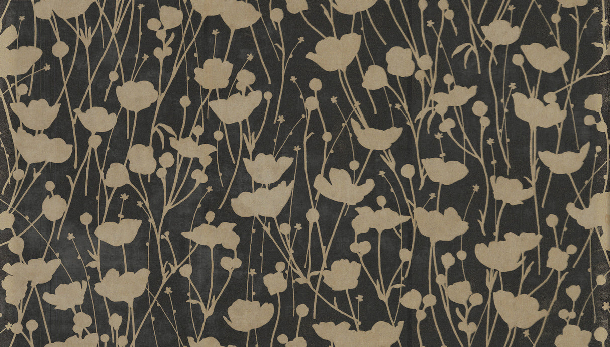 Eade’s Shimmering Poppies Black & Gold