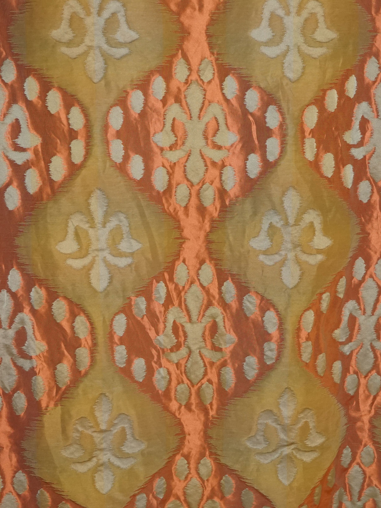 Scalamandre ZB 00021730 SALMON / BLUE / GREEN ANGEL OF LONGEVITY Fabric - Eade's Wallpaper