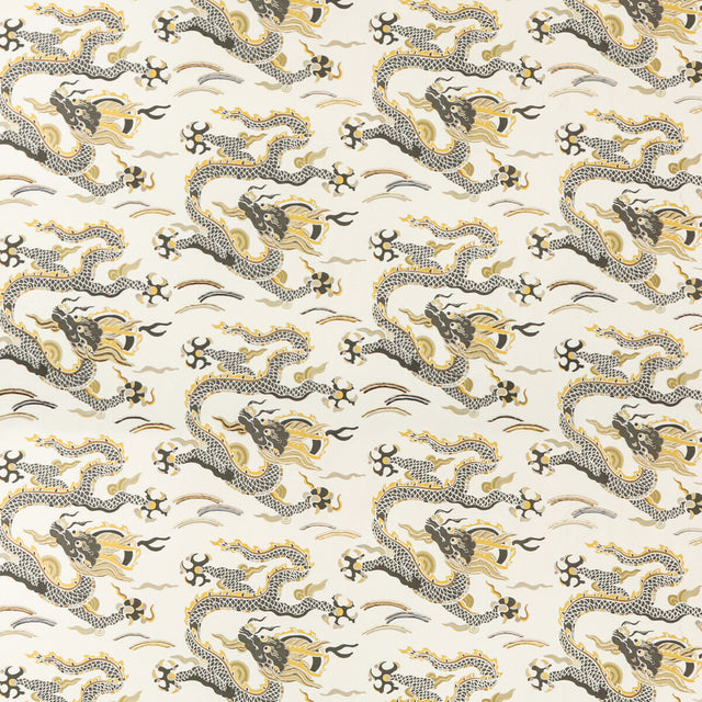 KRAVET COUTURE ZEN DRAGON.421.0 ZEN DRAGON GOLD Fabric - Eade's Wallpaper