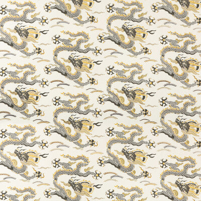 KRAVET COUTURE ZEN DRAGON.421.0 ZEN DRAGON GOLD Fabric - Eade's Wallpaper