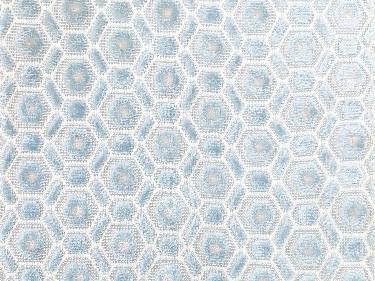 Scalamandre ZS 0001MANE POWDER BLUE MANETTA Fabric - Eade's Wallpaper