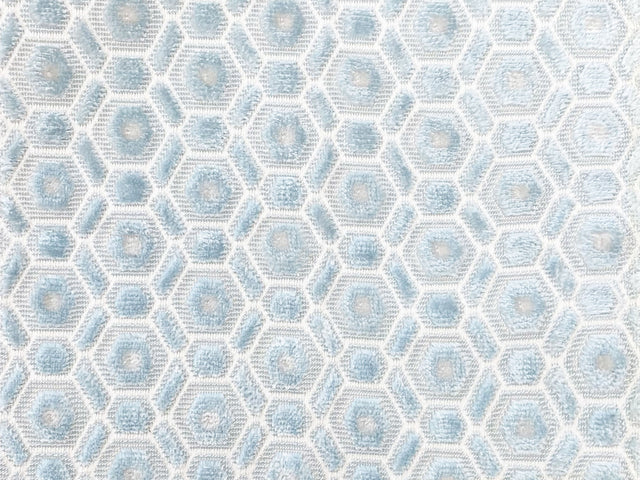 Scalamandre ZS 0001MANE POWDER BLUE MANETTA Fabric - Eade's Wallpaper