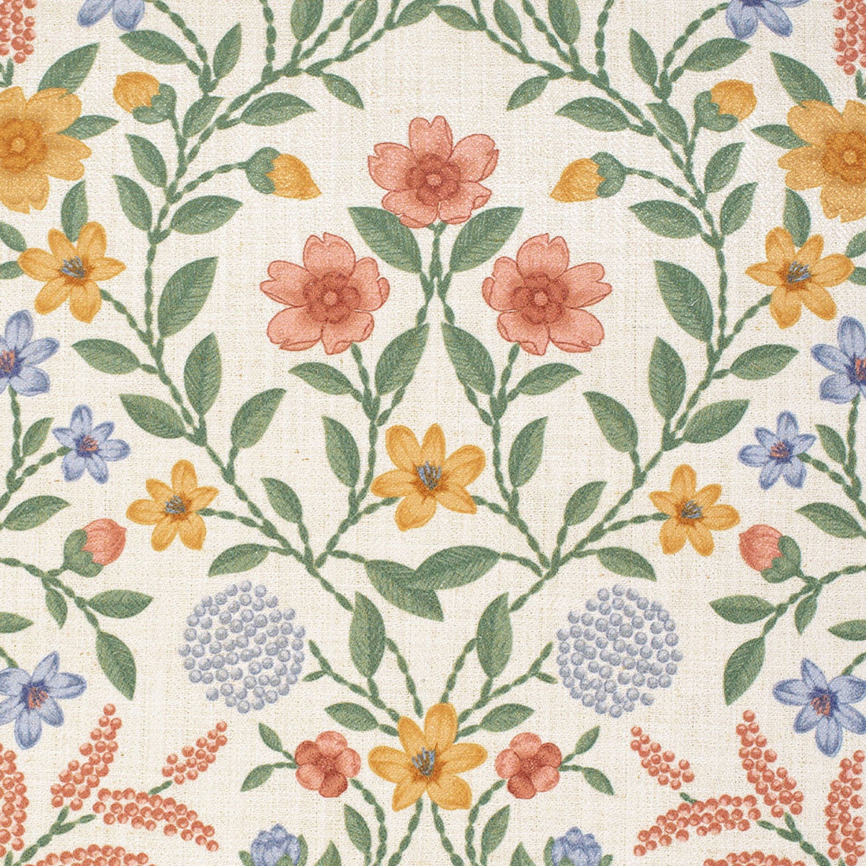 Mitchell MDS FF-2405-28 Floral,Herringbone Springtime-Peach