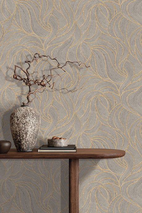 Veer Decor Woven Drift White Wallpaper VRTN70-290