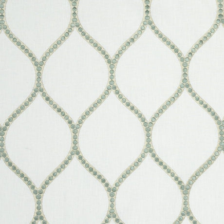 Mitchell MDS FF-2204-37 Geometric,Ogee,Traditional Simplify-Teal - Eade's Wallpaper